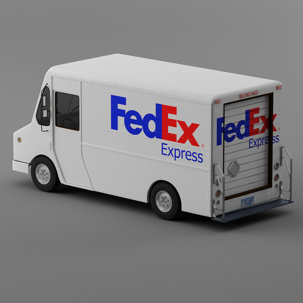 courier delivery truck morgan 3d model - FEDEX Courier truck Morgan Olson van by Leeift